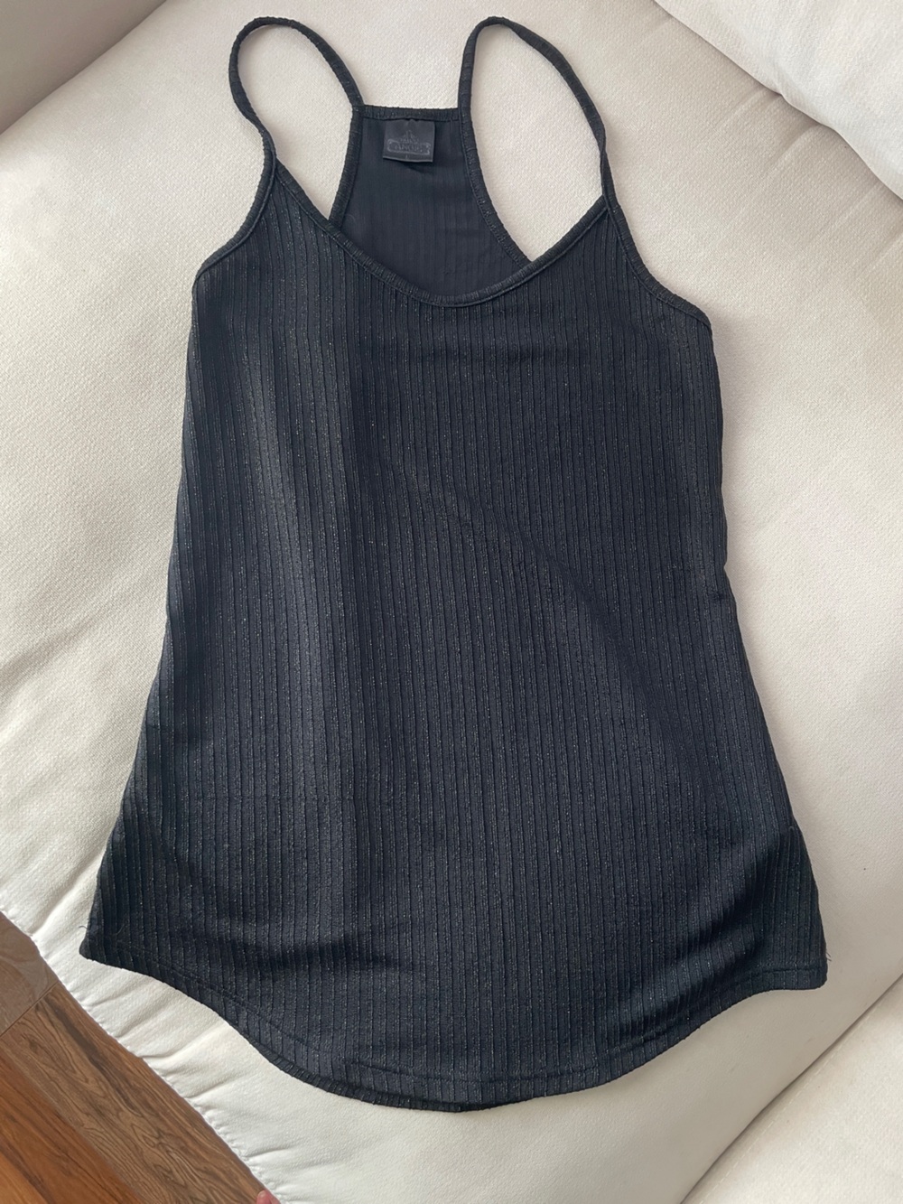 1 Black 1 Copper Ribbed Sleeveless Tank Tops | Subtle Playful Shimmer | HB Shop - Picture 4 of 15